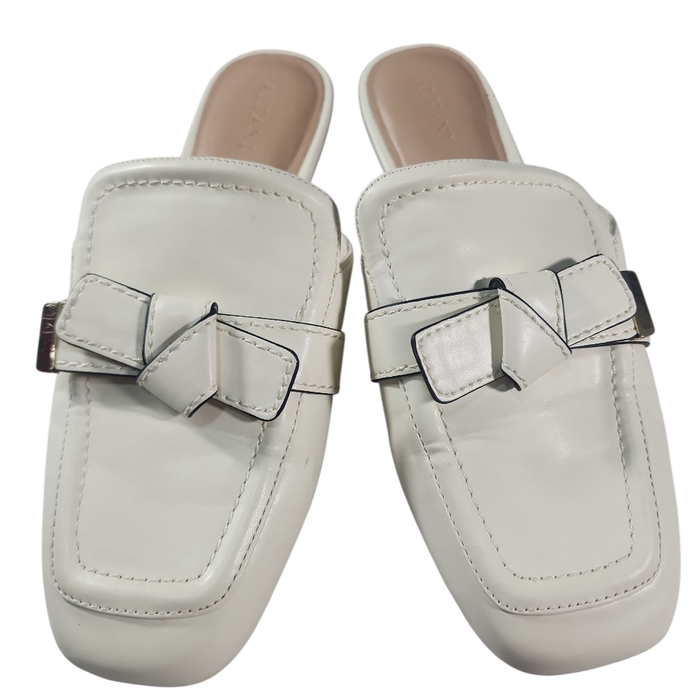 Alfani Elegant White Slip-On Loafers with Bow. 7